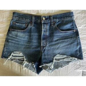 Levi's 501 Classic Cut Off Denim Jean Shorts 30 10
